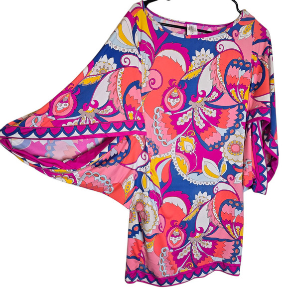 Trina Turk Women Sevilla Multicolor Swim Cover Up Tunic Top Minidress Sz S - Picture 2 of 5